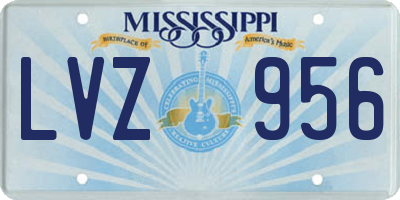 MS license plate LVZ956