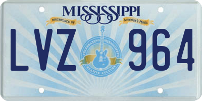MS license plate LVZ964
