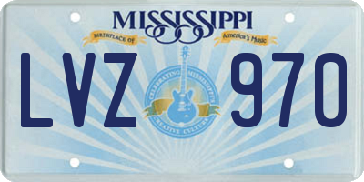 MS license plate LVZ970