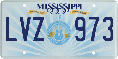 MS license plate LVZ973