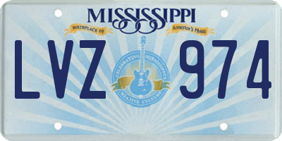 MS license plate LVZ974