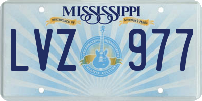 MS license plate LVZ977