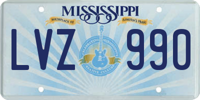 MS license plate LVZ990