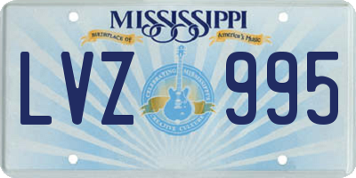 MS license plate LVZ995