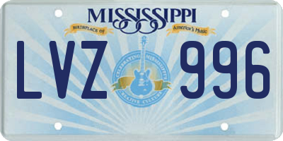 MS license plate LVZ996