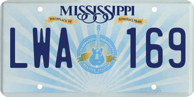 MS license plate LWA169