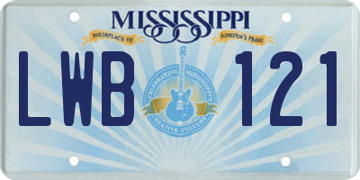MS license plate LWB121