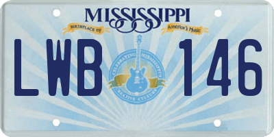 MS license plate LWB146
