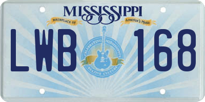 MS license plate LWB168