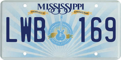 MS license plate LWB169