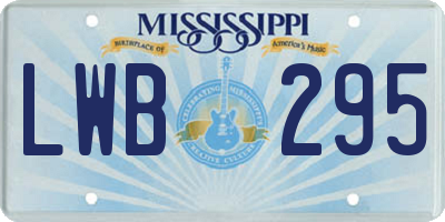 MS license plate LWB295