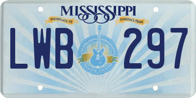 MS license plate LWB297