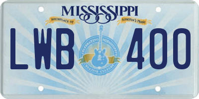 MS license plate LWB400