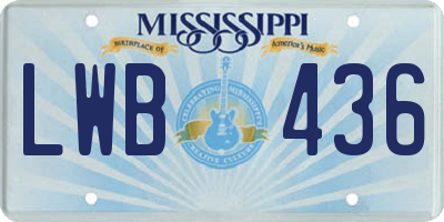 MS license plate LWB436