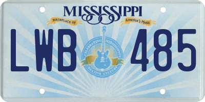 MS license plate LWB485