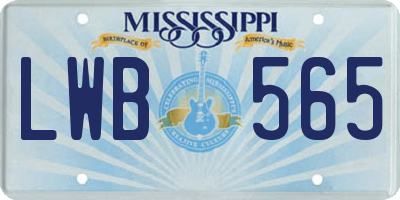MS license plate LWB565