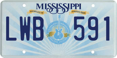 MS license plate LWB591