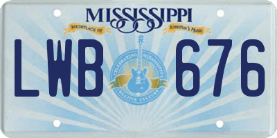 MS license plate LWB676