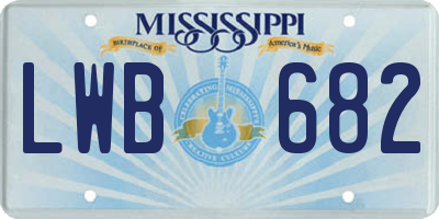 MS license plate LWB682