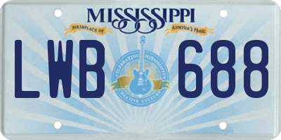 MS license plate LWB688