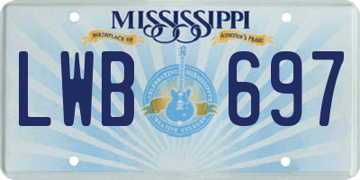 MS license plate LWB697