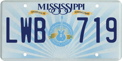 MS license plate LWB719
