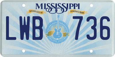 MS license plate LWB736