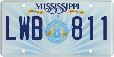 MS license plate LWB811