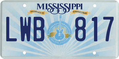 MS license plate LWB817