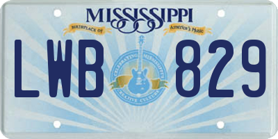 MS license plate LWB829