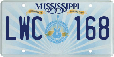MS license plate LWC168