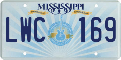 MS license plate LWC169