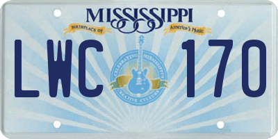 MS license plate LWC170