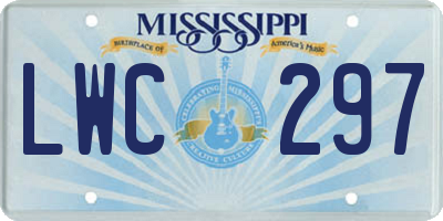 MS license plate LWC297