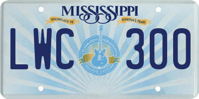 MS license plate LWC300