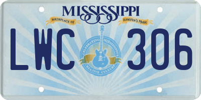 MS license plate LWC306