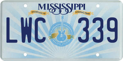 MS license plate LWC339
