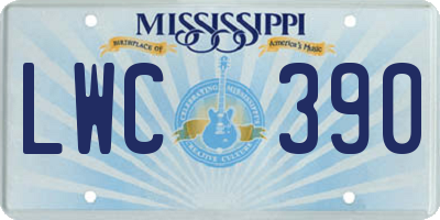MS license plate LWC390