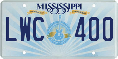 MS license plate LWC400