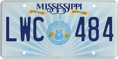 MS license plate LWC484