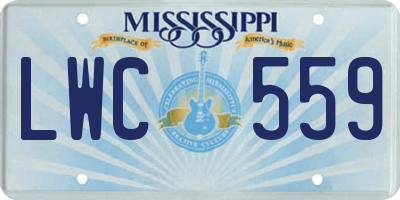 MS license plate LWC559