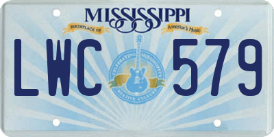 MS license plate LWC579
