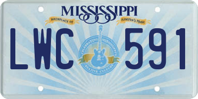 MS license plate LWC591