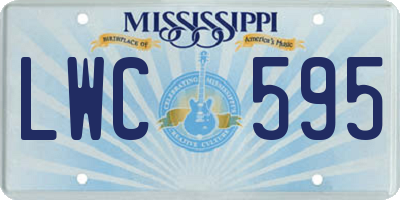 MS license plate LWC595