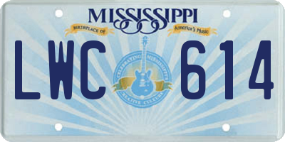 MS license plate LWC614