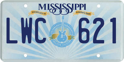 MS license plate LWC621