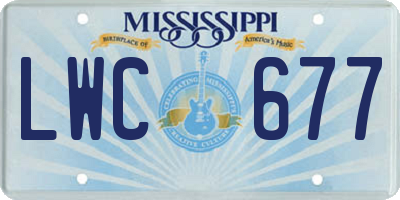 MS license plate LWC677