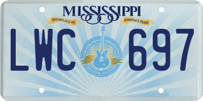 MS license plate LWC697