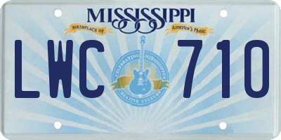 MS license plate LWC710
