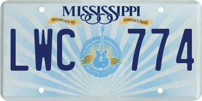 MS license plate LWC774